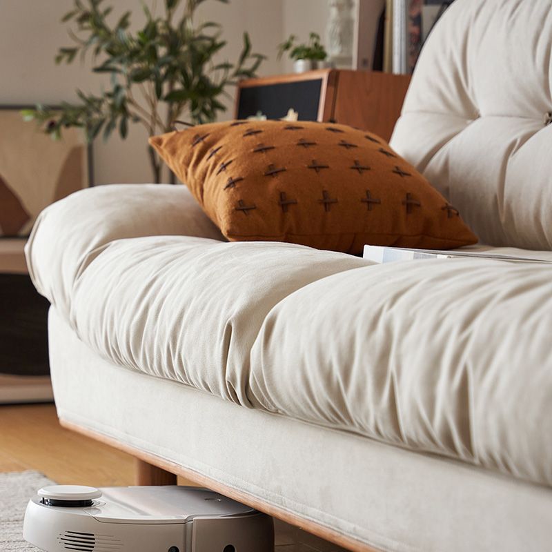 Contemporary Sofa Faux Leather Armless Sofa with Loose Back for Living Room