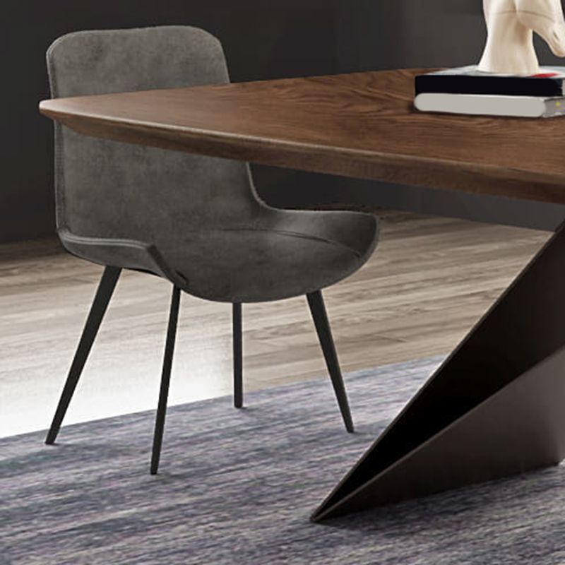 Industrial Rectangle Dining Table Wood Table with Metal Legs for Home Clearhalo 'Dining Tables & Seating' 'Dining Tables' 'dining_table' 'furn' 'furn_dining_table' 'Furniture' 'Kitchen & Dining Furniture' 1200x1200_04bfd509-bf6e-46f8-9489-9e0ccf79b7c4