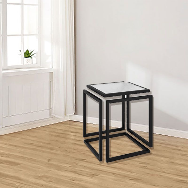 17.72" Tall Contemporary Style Side End Table Metal Frame Sofa Side Accent Table Clearhalo 'Coffee & Accent Tables' 'End & Side Tables' 'end_side_tables' 'furn' 'furn_end_side_tables' 'Furniture' 'Living Room Furniture' 1200x1200_04c18f9e-7b08-4992-824c-86bb858a260d