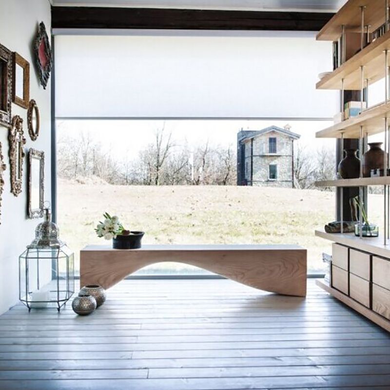 Modern Backless Seating Bench Rectangle Pine Wood Seating Bench Clearhalo 'Benches' 'Chairs & Seating' 'furn' 'furn_benches' 'Furniture' 'Living Room Furniture' 1200x1200_04c19405-5f23-4a96-9905-046755b658fe