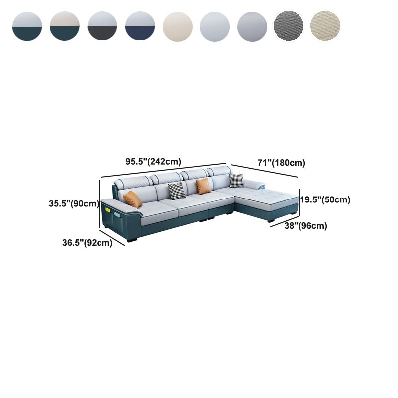 133,07 "W x 70,87" d x 35,43 "divano braccio top cuscino H con chaise