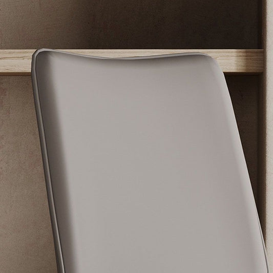 Designer Style Armless Chair Leather Parsons Back Chair for Restaurant