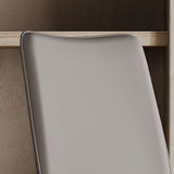 Designer Style Armless Chair Leather Parsons Back Chair for Restaurant