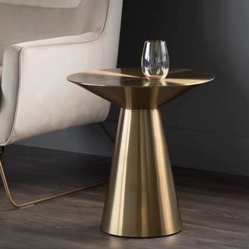 Mid-Century Side Table Metal Round Pedestal Living Room End Table Clearhalo 'Coffee & Accent Tables' 'End & Side Tables' 'end_side_tables' 'furn' 'furn_end_side_tables' 'Furniture' 'Living Room Furniture' 1200x1200_04c2bd59-4f18-4da0-a66e-bd82412cd1bc