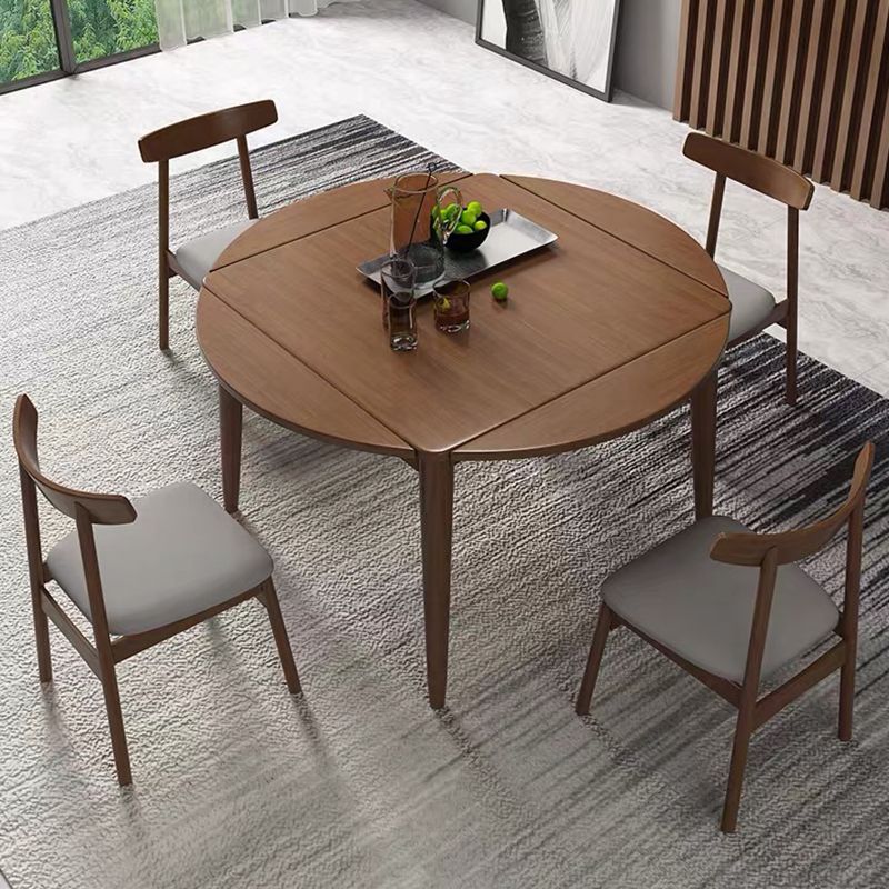 Modern Style Rubberwood Dinner Table Round Drop-Leaf Table for Home Use Clearhalo ' dining_table' 'Dining Tables & Seating' 'Dining Tables' 'furn' 'furn_dining_table' 'Furniture' 'furniture_dining_table' 'Kitchen & Dining Furniture' 'kitchen&dining_furn' 'kitchen' 'kitchen_dining_table' 1200x1200_04c32556-ea6c-49a8-a8ff-f06c69d097f0