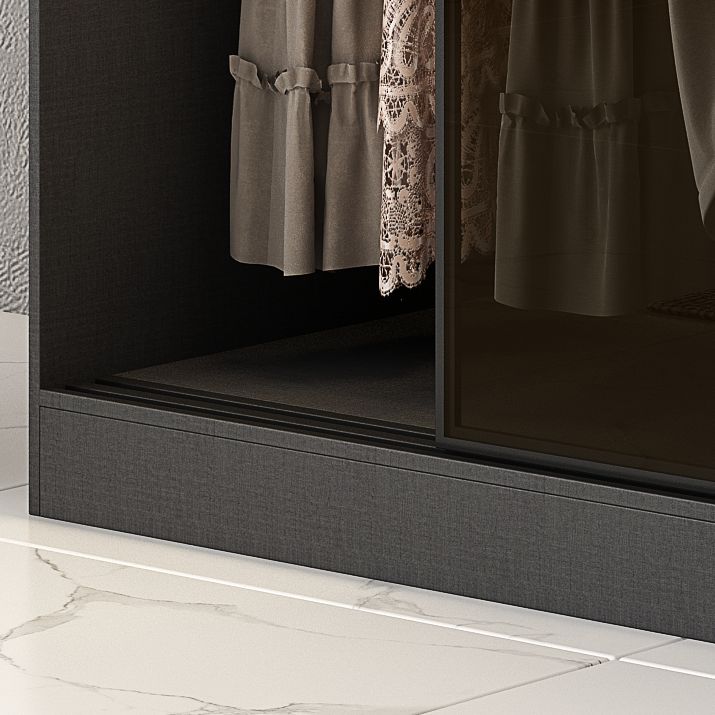 White and Black Wardrobe Armoire Engineered Wood Wardrobe Closet Clearhalo 'Armoires & Wardrobes' 'armoires_wardrobes' 'Bedroom Furniture' 'furn' 'furn_armoires_wardrobes' 'Furniture' 1200x1200_04c34ff2-5a2c-4487-b2a9-9989d9e48832