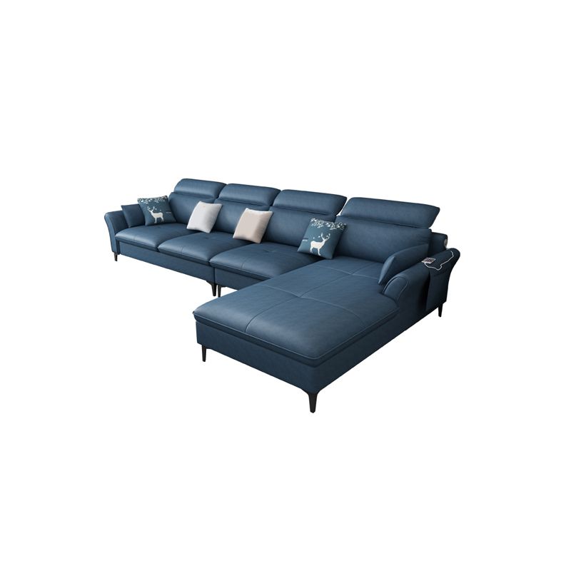 Fabric Pillow Top Arm Sectional 35.43"High High Back Sofa with Storage Clearhalo 'furn' 'furn_sectionals' 'Furniture' 'furniture_sectionals' 'kitchen' 'kitchen_sectionals' 'Living Room Furniture' 'Sectionals' 1200x1200_04c479ea-7792-4ec8-b181-d6e87135e5df