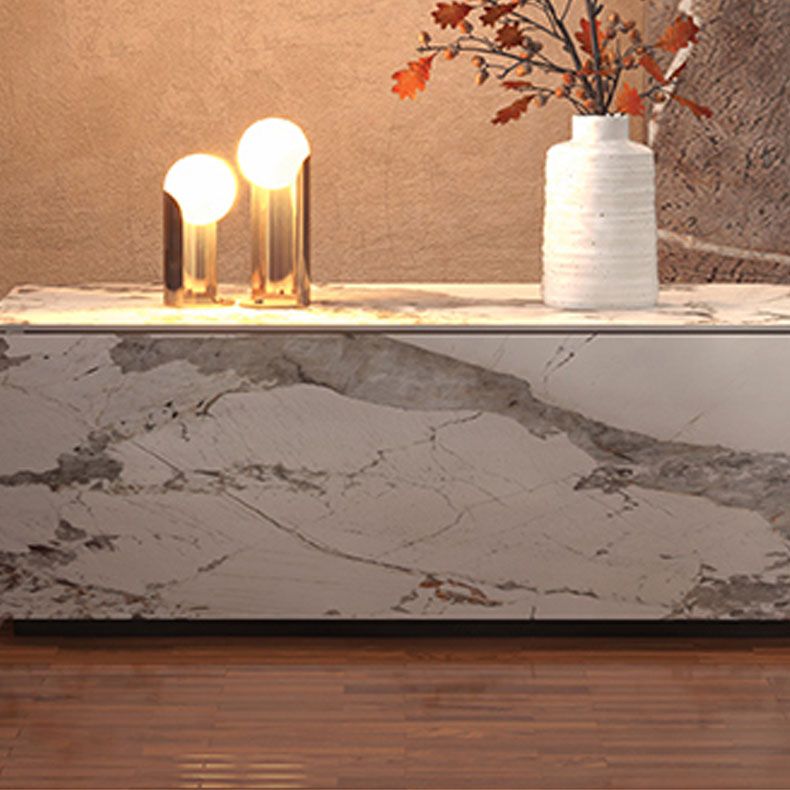 グラム大理石のアクセントテーブルナイトスタンドベッドサイドキャビネットの引き出し付き