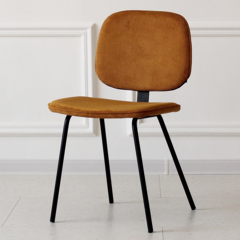 Home Scandinavian Side Chair Open Back Upholstered Metal Dining Room Chair Clearhalo ' kitchen&dining_furn' 'Dining Chairs' 'Dining Tables & Seating' 'dining_chair' 'furn' 'furn_dining_chair' 'Furniture' 'furniture_dining_chair' 'Kitchen & Dining Furniture' 'kitchen' 1200x1200_04c5c1d5-6a36-4282-ab24-f1d2d3e92964