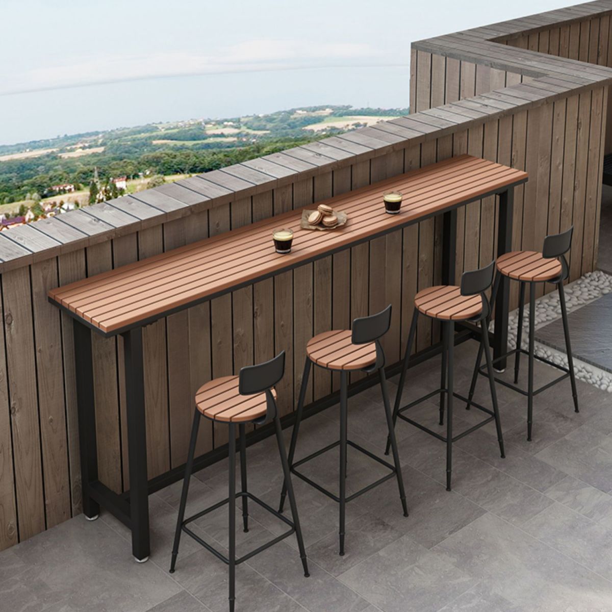 Modern Style Rectangle Bar Counter Table Wooden Dining Table for Kitchen Clearhalo 'Bar Furniture' 'Bar Tables' 'bar_tables' 'furn' 'furn_bar_tables' 'Furniture' 'furniture_bar_tables' 'Kitchen & Dining Furniture' 1200x1200_04c68466-4c67-423e-8e9f-df6fe9233376