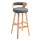 Industrial Style Low Back Bar-stool Wooden Bar Stool with Wooden Legs Clearhalo 'Bar Furniture' 'Bar Stools' 'bar_stools' 'Furniture' 'furniture_bar_stools' 'Kitchen & Dining Furniture' 1200x1200_04c7bce3-ce00-4cfd-baf5-f5adece7d549