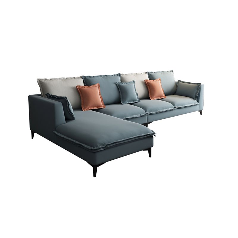 129.92"L X 70.87"W X 34.65"H Modern Sofa Cushions Square Arm Sectional with Chaise Clearhalo 'furn' 'furn_sectionals' 'Furniture' 'furniture_sectionals' 'Living Room Furniture' 'Sectionals' 1200x1200_04c8b03a-8fb4-4b69-b0d3-c6dccc7d5315