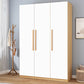 Wooden Frame Wardrobe Freestanding Wardrobe Armoire with Shelves and Clothes Rail Clearhalo 'Armoires & Wardrobes' 'armoires_wardrobes' 'Bedroom Furniture' 'furn' 'furn_armoires_wardrobes' 'Furniture' 1200x1200_04c8d443-2818-4598-a8fb-6464dbf68bc5