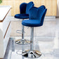Scandinavian Metal Barstool Velvet Low Back Stool with Footrest for Bar Clearhalo 'Bar Furniture' 'Bar Stools' 'bar_stools' 'furn' 'furn_bar_stools' 'Furniture' 'Kitchen & Dining Furniture' 1200x1200_04c8f095-a394-4c43-809d-2f408f7c7104