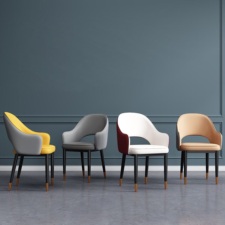 Silla de comedor de estilo contemporáneo silla de brazo con tapicería
