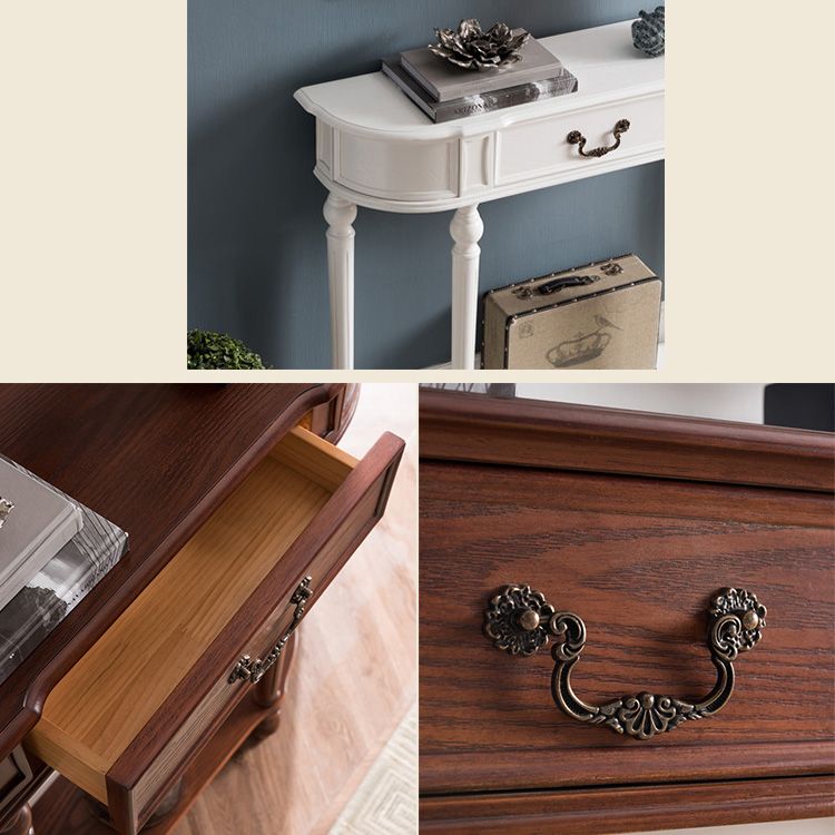 Tavolo da divano in legno di gomma vittoriano in gomma da divano console per sala