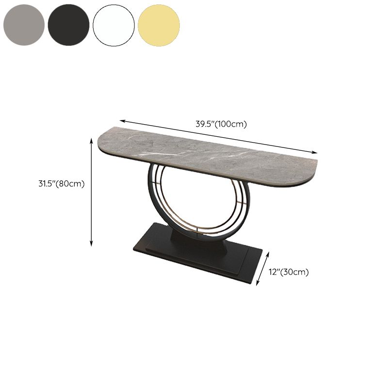 31.5-inch Tall Glam Console Table 1-shelf Stone Accent Table