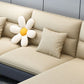 Modern Faux Leather Square Arm Sofa with Bolster Pillows for Living Room Clearhalo 'furn' 'furn_sectionals' 'Furniture' 'furniture_sectionals' 'kitchen' 'kitchen_sectionals' 'Living Room Furniture' 'Sectionals' 1200x1200_04cd1e5e-ccaa-4fb9-a2a0-b97bef891a57