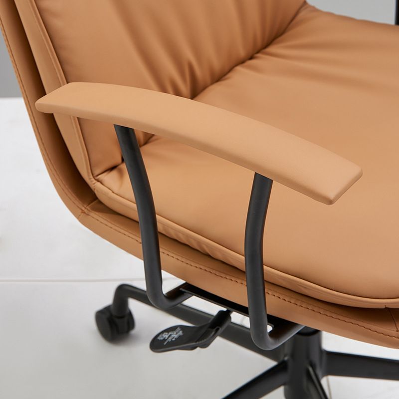 Contemporary Arm Chair Fixed Arms Adjustable Seat Height Leather Office Chair Clearhalo 'furn' 'furn_office_chair' 'Furniture' 'Office Chairs' 'Office Furniture' 'office_chair' 1200x1200_04cddee5-1296-4651-b5cc-41d6d68db968