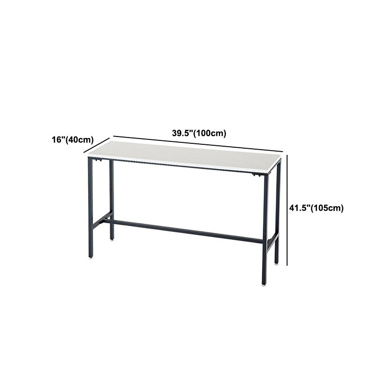 Tavolo da bar in legno solido rettangolo industriale set da 1/5 pezzi con sgabelli di ferro