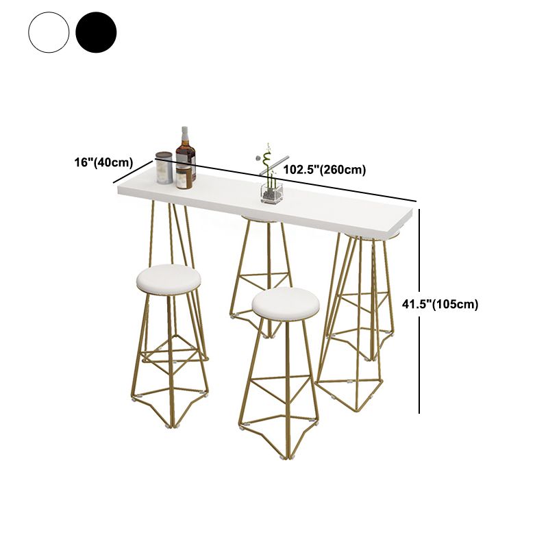 Traditionele luxe bartafelset 1/3/5-delige toonbankset met metalen voet