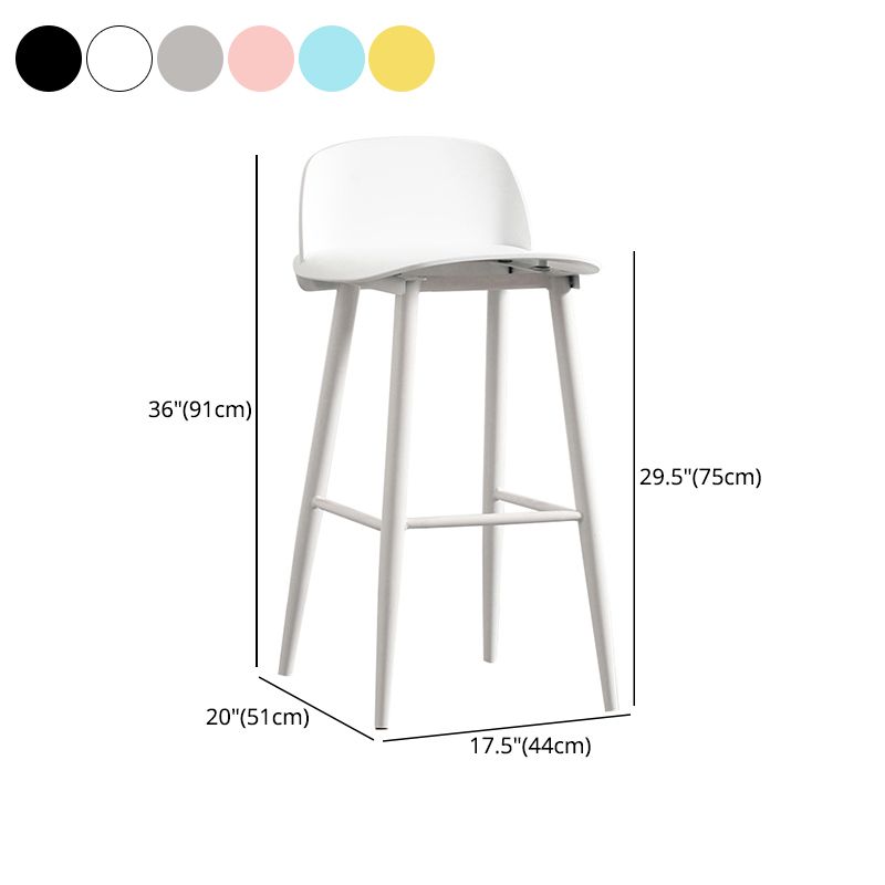Nordic Armless Backrest Counter Stool Iron Cafe Bar Stool with Acrylic Seat Clearhalo 'Bar Furniture' 'Bar Stools' 'bar_stools' 'furn' 'furn_bar_stools' 'Furniture' 'furniture_bar_stools' 'Kitchen & Dining Furniture' 1200x1200_04d37b34-3ae9-4c29-9ff7-32a6bf20f528