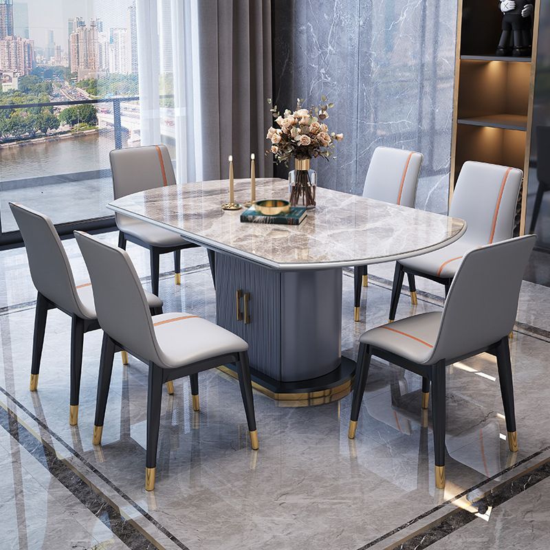 Extendable Round Dining Table Modern Adjustable Sintered Stone Top Table with Storage Pedestal Clearhalo ' dining_table' 'Dining Tables & Seating' 'Dining Tables' 'furn' 'furn_dining_table' 'Furniture' 'furniture_dining_table' 'Kitchen & Dining Furniture' 'kitchen&dining_furn' 'kitchen' 'kitchen_dining_table' 1200x1200_04d8ed0f-d30a-45a5-a10f-6c663268edfb