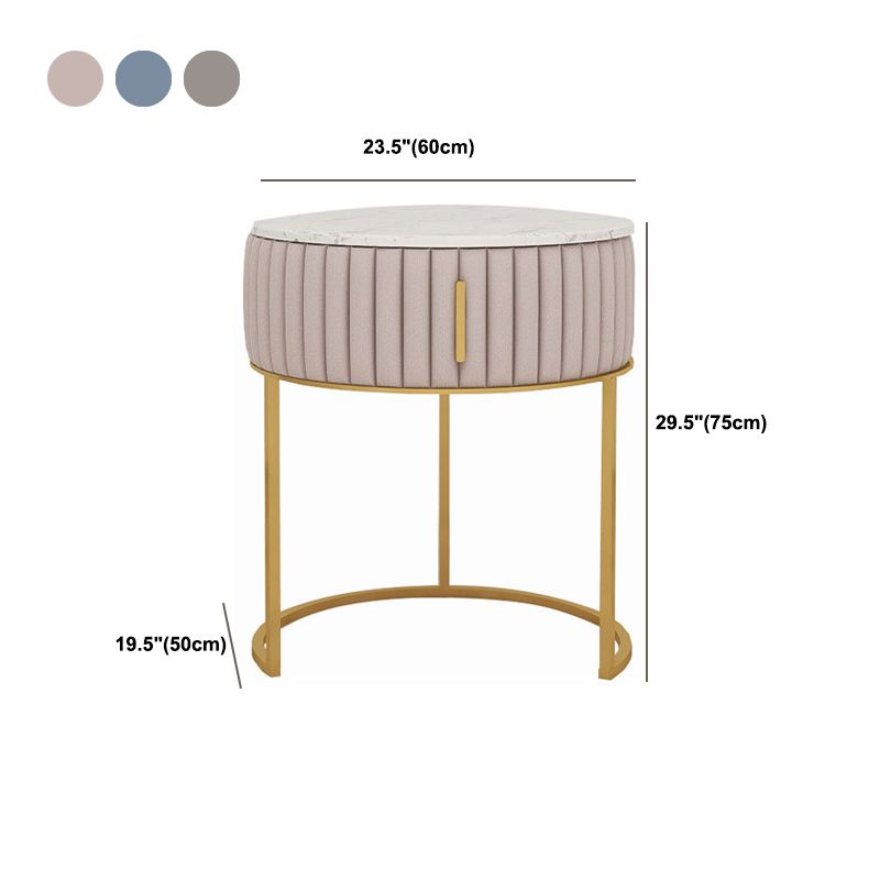 2 Pieces Make-up Vanity Stool Set Luxurious Table with Stone Top