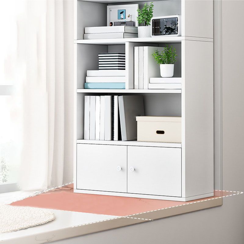 Bibliothèque de style moderne bois fermé étagère arrière avec porte pour le bureau