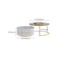 Glass Top Frame Coffee Table Round Nesting Coffee Table Set with Drawer Clearhalo 'Coffee & Accent Tables' 'Coffee Tables' 'coffee_tables' 'furn' 'furn_coffee_tables' 'Furniture' 'Living Room Furniture' 1200x1200_04db73f0-c690-4896-8127-aa343c00ccd0