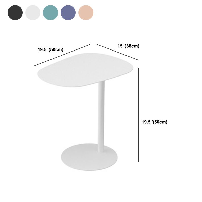 19.69 "A largo geometrico lato metallico tavolo moderno della metà del secolo tavolo da piedistallo