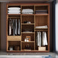 Armoire de style contemporain Armoire en bois massif placard de garde-robe avec portes et tiroir