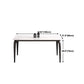 Mesa de piedra sinterizada industrial para mesa de comedor rectangular de restaurantes con 4 patas