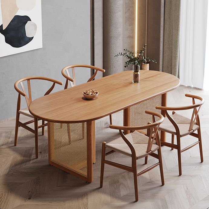 Pinewood Solid Wood Brown Tone Dining Table Simplicity Fixed Table for Dining Room Clearhalo ' dining_table' 'Dining Tables & Seating' 'Dining Tables' 'furn' 'furn_dining_table' 'Furniture' 'furniture_dining_table' 'Kitchen & Dining Furniture' 'kitchen&dining_furn' 'kitchen' 'kitchen_dining_table' 1200x1200_04dd3c9c-d32d-415e-b0af-e8ef54296c7f