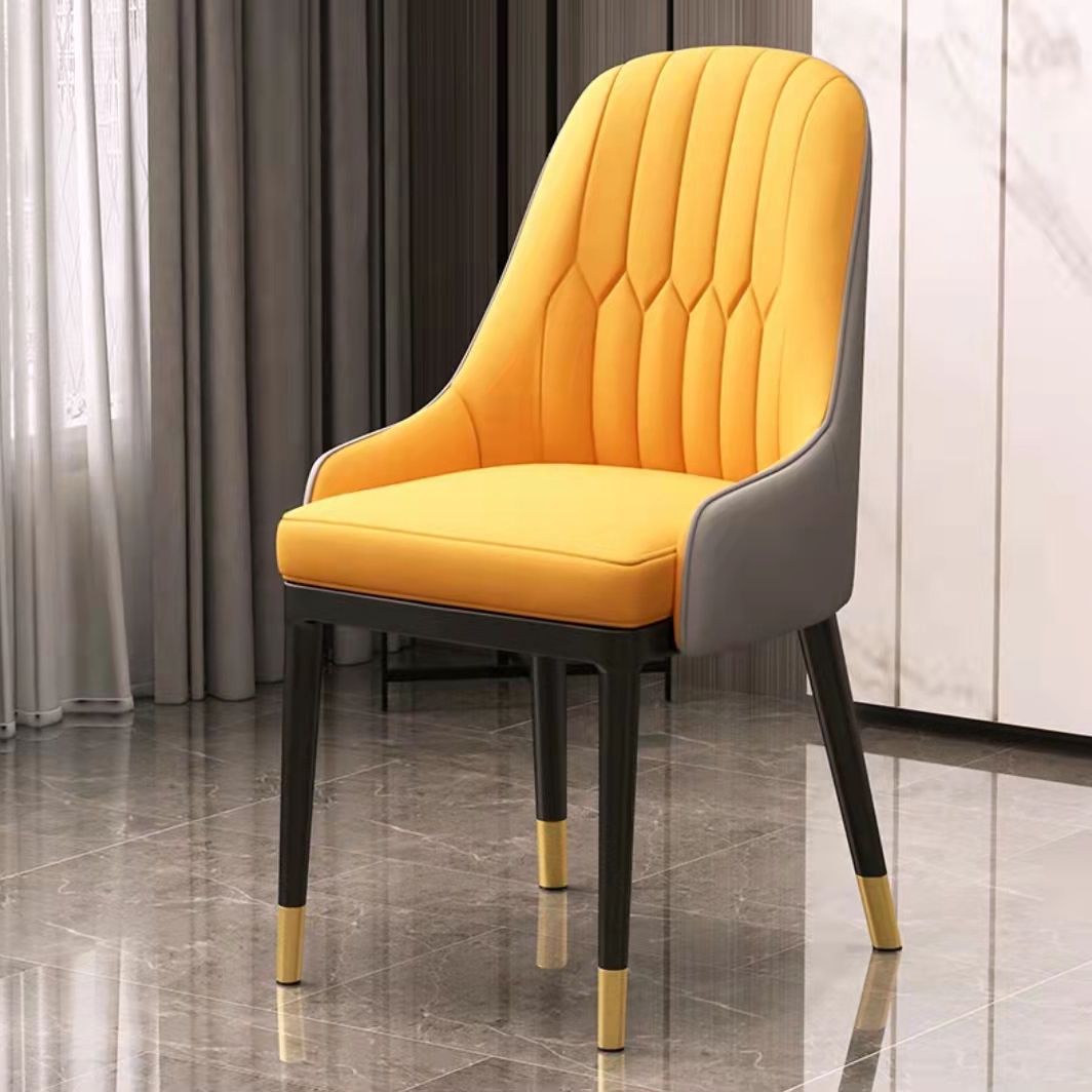 Glam Dinette Table Set with Padded Chairs 1/2/5 Pieces Glossy White Dining Set