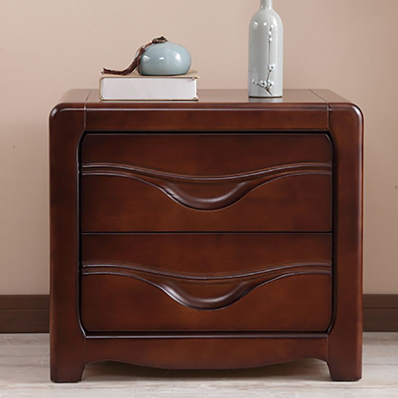 2 Drawers Solid Wood Nightstand Contemporary Oak Night Table Clearhalo 'Bedroom Furniture' 'furn' 'furn_night_stand' 'Furniture' 'night_stand' 'Nightstands' 1200x1200_04dd955d-46cc-41c5-9c71-4116c4e58b77