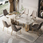 Luxury Style Sintered Stone Dining Table Double Pedestal Base Rectangle Table Clearhalo ' dining_table' 'Dining Tables & Seating' 'Dining Tables' 'furn' 'furn_dining_table' 'Furniture' 'furniture_dining_table' 'Kitchen & Dining Furniture' 'kitchen&dining_furn' 'kitchen' 'kitchen_dining_table' 1200x1200_04de1a2f-1c9b-4c59-9ce9-1db90675f019