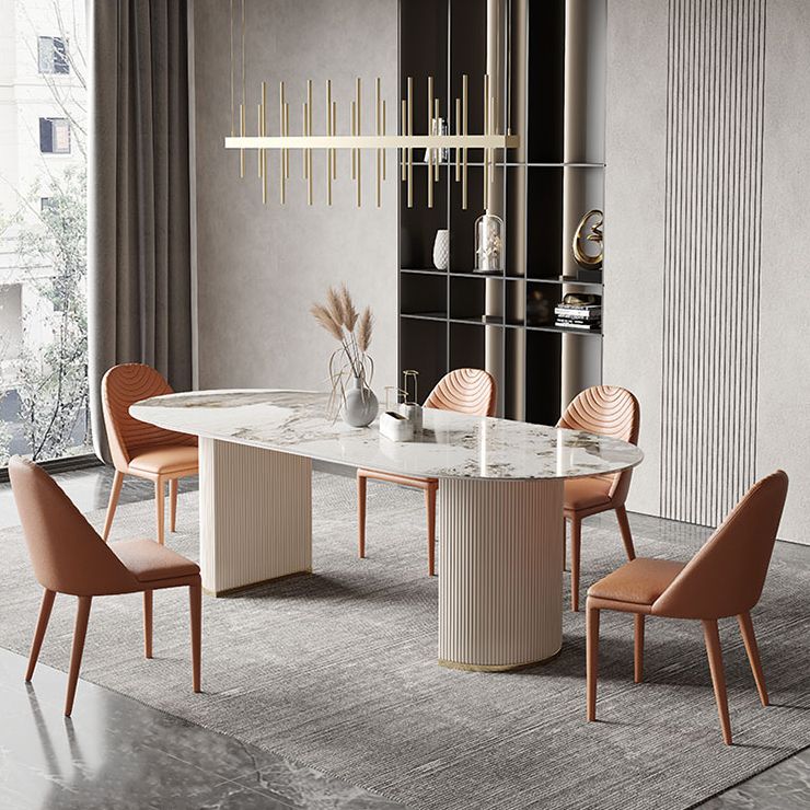 Traditional Luxury Furniture Oval Double Pedestal Dining Site Table for Home Clearhalo ' dining_table' 'Dining Tables & Seating' 'Dining Tables' 'furn' 'furn_dining_table' 'Furniture' 'furniture_dining_table' 'Kitchen & Dining Furniture' 'kitchen&dining_furn' 'kitchen' 'kitchen_dining_table' 1200x1200_04e0293f-0738-46af-99af-c89c198b13fb