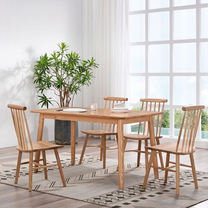 Industrial Solid Wood Standard Dining Table Rectangle Kitchen Dining Table with 4 Legs Clearhalo ' dining_table' 'Dining Tables & Seating' 'Dining Tables' 'furn' 'furn_dining_table' 'Furniture' 'furniture_dining_table' 'Kitchen & Dining Furniture' 'kitchen&dining_furn' 'kitchen' 'kitchen_dining_table' 1200x1200_04e0a49b-e7cd-4c28-bfcd-e0d7182f1578
