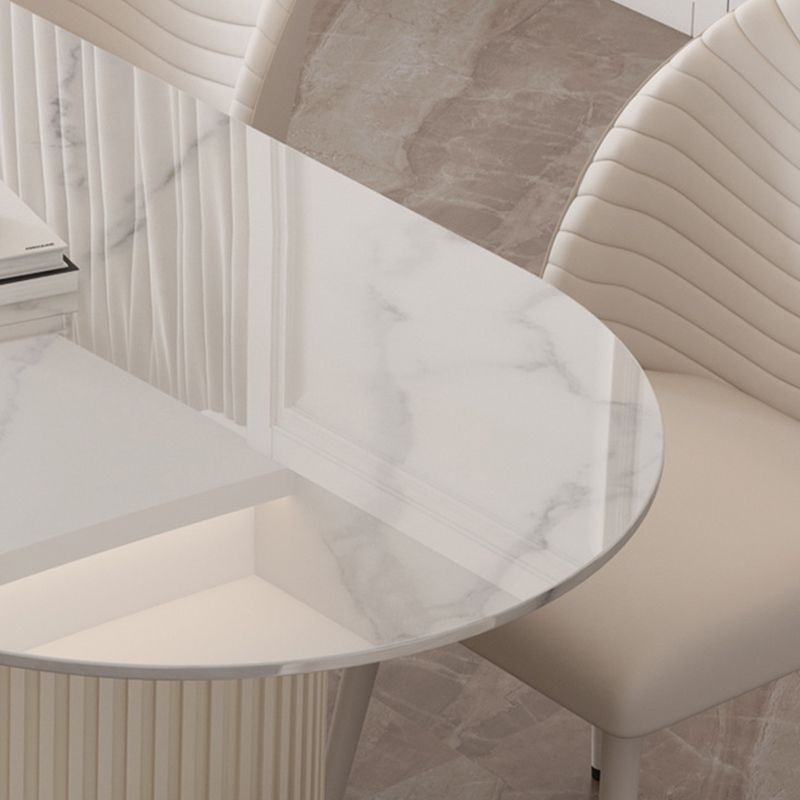 Sintered Stone Dining Table Traditional Luxury Double Pedestal Table Clearhalo 'Dining Tables & Seating' 'Dining Tables' 'dining_table' 'furn' 'furn_dining_table' 'Furniture' 'furniture_dining_table' 'Kitchen & Dining Furniture' 'kitchen' 'kitchen_dining_table' 1200x1200_04e32c10-c85c-444c-8922-f5be16cdb393