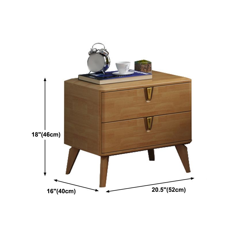 Bois de nuit de lit de nuit moderne en bois massif des jambes de rangement inclus la table de nuit