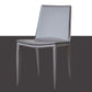 Metal Modern Indoor Side Chair Solid Back Dining Chair with 4Legs