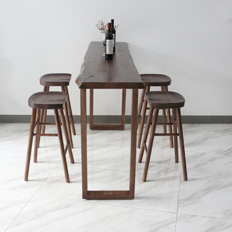 Contemporary Pub Set 1/2/3/5 Pcs Solid Wood Bar Table and Stools Clearhalo 'Bar Furniture' 'furn' 'furn_home_bar_bar_sets' 'Furniture' 'Home Bars & Bar Sets' 'home_bar_bar_sets' 'Kitchen & Dining Furniture' 1200x1200_04e88e3d-e87a-41fe-beda-460a94c55040
