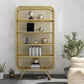 11" Wide Glam Shelf Bookcase Closed Back Metal Shelves Included Bookshelf