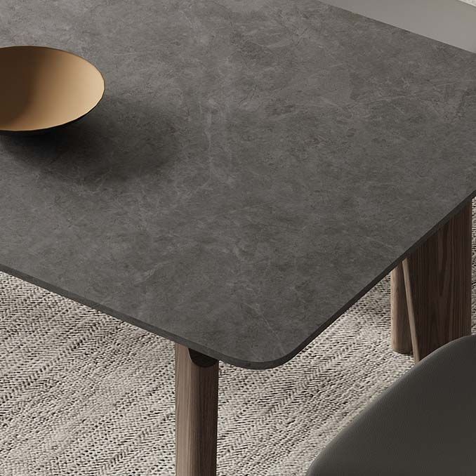 Mesa de comedor moderna de piedra sinterizada, mesa rectangular para uso doméstico