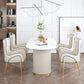 Oval Double Pedestal Contemporary Dining Table White Fixed Table of Sintered Stone Clearhalo ' dining_table' 'Dining Tables & Seating' 'Dining Tables' 'furn' 'furn_dining_table' 'Furniture' 'furniture_dining_table' 'Kitchen & Dining Furniture' 'kitchen&dining_furn' 'kitchen' 'kitchen_dining_table' 1200x1200_04ea1e12-276e-42ff-9ac7-3285d7e86776