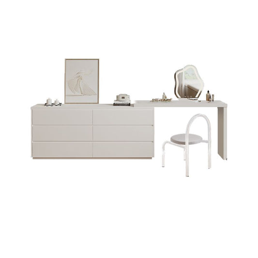 15.74" Wide Make-up Vanity White Makeup Vanity Desk Table with 6 Drawers