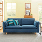 Contemporary Square Arm Cushions Sofa Fabric Standard Settee