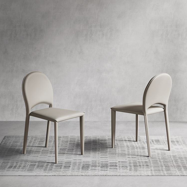 Faux Leather Dining Chairs Contemporary Chair with Metal Legs Clearhalo 'Dining Chairs' 'Dining Tables & Seating' 'dining_chair' 'furn' 'furn_dining_chair' 'Furniture' 'Kitchen & Dining Furniture' 1200x1200_04ec58ab-6060-4eb1-b8b5-85372fa31007