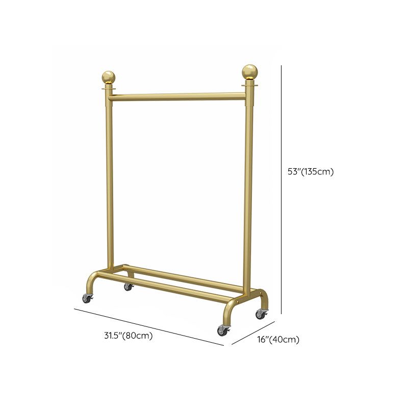 Rack de manteau contemporain métal rail suspendu étagère inférieure et crochets